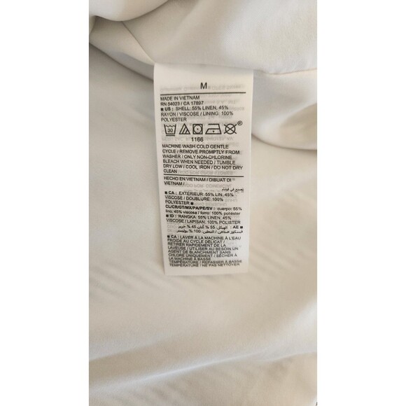 Old Navy Blazer Blue Stripe Linen Blend Medium Double Breasted Nautical NWT - Picture 6 of 11